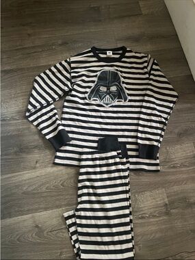 Star Wars Black and grey striped men  Pajama Set with Darth Vader